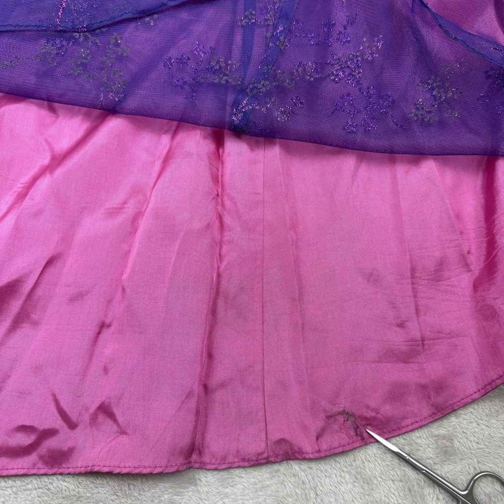 Vtg Zum Zum Purple Glitter Formal Dress Y2K Fairy Prom HoCo 2XL Sheer READ - Picture 12 of 13